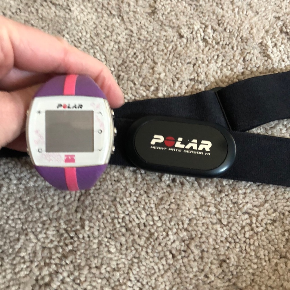 Polar heart rate monitor band & watch
